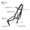 Exion Premium English Leather Figure 8 Bridle with Silver Clincher Noseband & Browband | Soft Padded Anatomical Crown Piece | Rubber Reins & Brass Buckles | Adjustable Fit | Jumping, Hunter, Eventing view 4