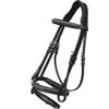 Exion English Jumping Hunter Bridle with Removable Flash Noseband, Rubber Reins & Brass Buckle | Soft Padded Raised Snaffle Browband & Noseband | Anti-Pressure Headpiece | Leather Horse Bridle view 2