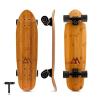 Magneto Mini Cruiser Skateboard - Portable Bamboo Mini Longboard - Double-Kick Concave Carving Skateboard - 27.5 in x 7.5 in Deck, Bamboo view 1