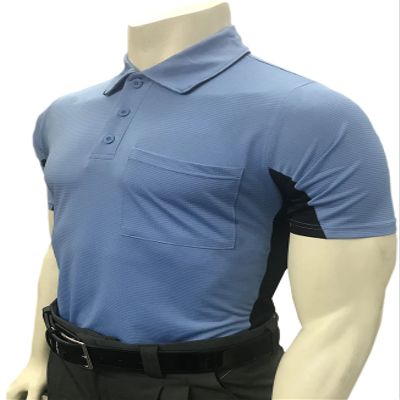 Smitty BBS-314 Major League Style Body Flex Vented Umpire Short Sleeve Shirt (Sky Blue Body w/Vented Black Pantel, X-Large)