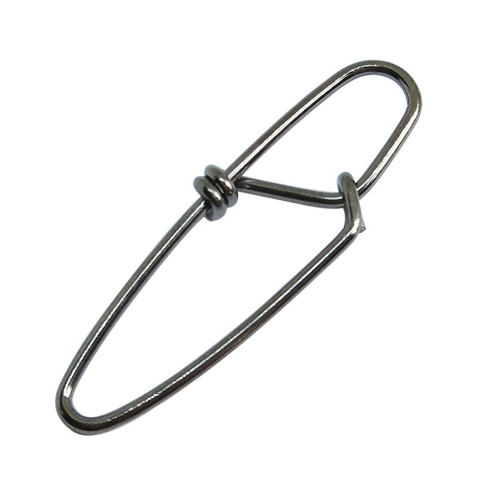unclesportinfof Fishing Duo Lock Snap Swivel Strength Stainless Steel Saltwater Freshwater Crappie Bass Fishing Accessories (4#-0.94"/92LB-100pcs)