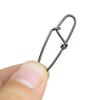 unclesportinfof Fishing Duo Lock Snap Swivel Strength Stainless Steel Saltwater Freshwater Crappie Bass Fishing Accessories (4#-0.94"/92LB-100pcs) view 4