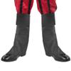 Skeleteen Faux Leather Costume Boots - Knee High Over the Shoe Black Pirate Boots Accessories for Costumes view 1