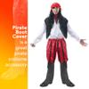 Skeleteen Faux Leather Costume Boots - Knee High Over the Shoe Black Pirate Boots Accessories for Costumes view 2