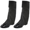 Skeleteen Faux Leather Costume Boots - Knee High Over the Shoe Black Pirate Boots Accessories for Costumes view 3