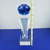 The Elegante Optical Crystal Glass Diamond Trophy Awards Recognition Achievement Reality Personalized Custom Laser Etched Engraving Trophy (Blue Diamond, 8.25" H) view 2