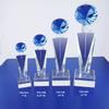The Elegante Optical Crystal Glass Diamond Trophy Awards Recognition Achievement Reality Personalized Custom Laser Etched Engraving Trophy (Blue Diamond, 8.25" H) view 3