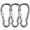 PROND Locking Carabiners, Heavy Duty Carabiner, 316 Stainless Steel Screw Lock Carabiner Hooks (3PCS - 316 Stainless Steel) view 1