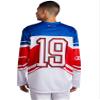 Champion Men's Hockey Jersey, SURF The Web/Scarlet/White, XXX-Large view 3