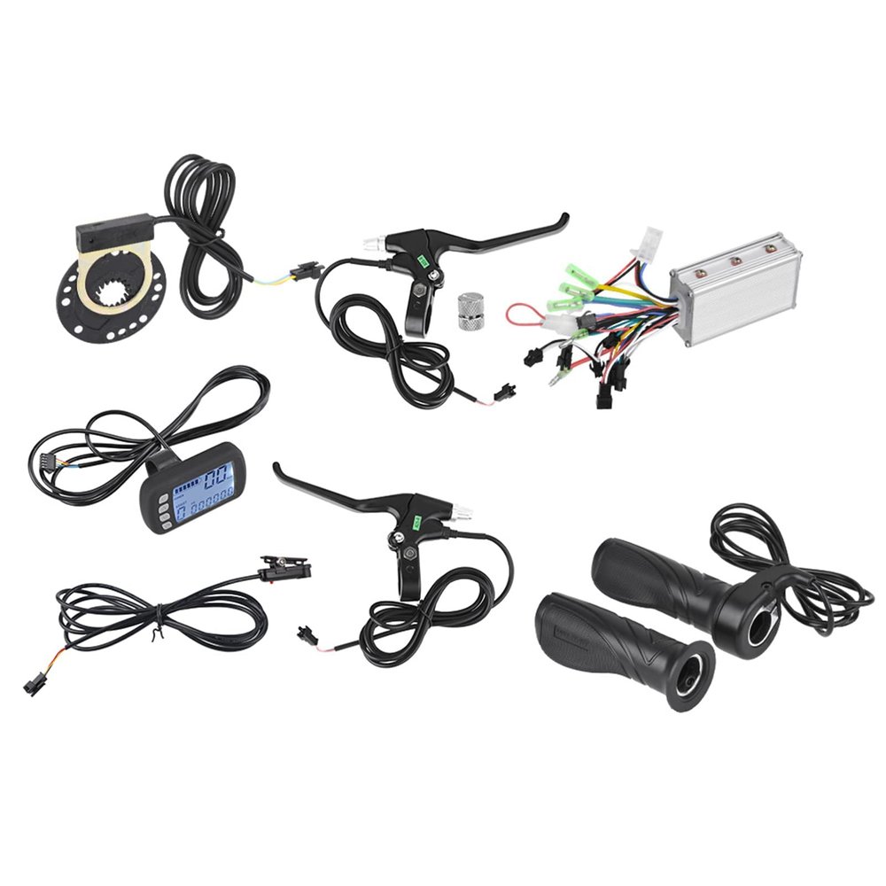 Alomejor Electric Bike Controller, Brushless Motor Controller, LCD Display, Conversion Kit, for Commuting, Fitness, and Leisure