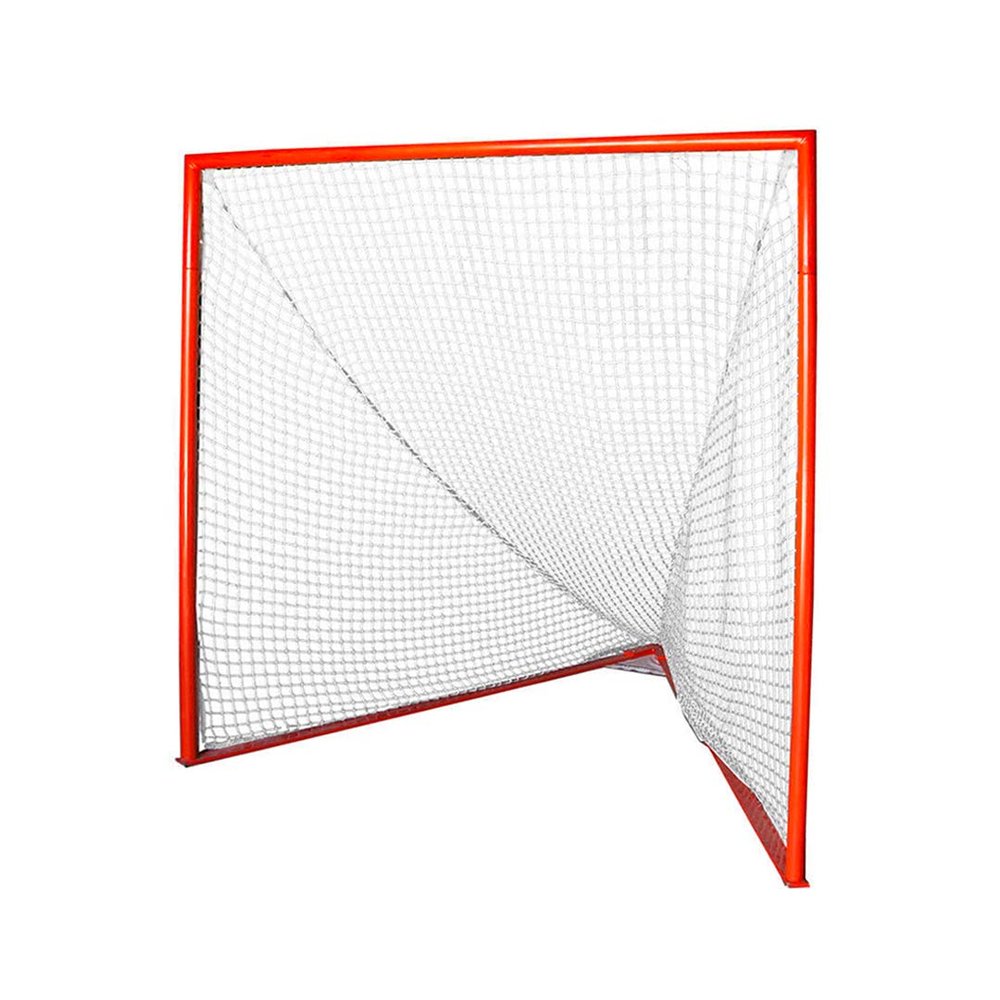 Gladiator Lacrosse Professional Lacrosse Goal with 6MM White NET Included, Orange, 6 X 6 X 7 Foot Pair