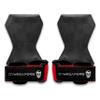 Gymreapers Weight Lifting Grips (Pair) for Heavy Powerlifting, Deadlifts, Rows, Pull Ups, with Neoprene Padded Wrist Wraps Support and Strong Rubber Gloves or Straps for Bodybuilding (Red, Small) view 1