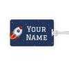 Kids Labels Durable Large Luggage & Bag Tag Rocket Design view 1