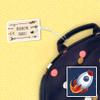 Kids Labels Durable Large Luggage & Bag Tag Rocket Design view 2