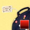 Kids Labels Durable Large Luggage & Bag Tag Red Palette Design view 2