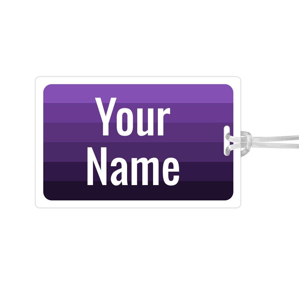 Kids Labels Durable Large Luggage & Bag Tag Purple Palette Design