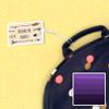 Kids Labels Durable Large Luggage & Bag Tag Purple Palette Design view 2