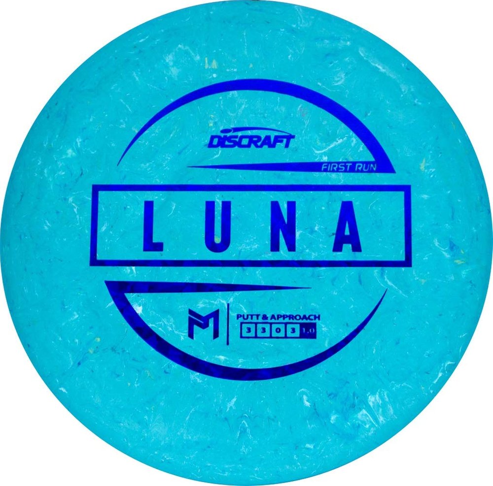 Discraft Paul McBeth Luna Putter Golf Disc, 170-172g, Blue, Right Handed, Regular Flex