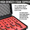 5 Pistol 18 Magazine DORO Gun Case with Red Custom Foam Insert - Waterproof, Heavy Duty - Tactical Firearms and Ammunition Holder, 18 x 14 x 7-Inches view 2