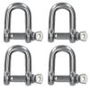 AB Tools 4 Pack 10mm Stainless Steel Dee Shackle Marine Grade 316 view 1