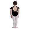 Agoky Girls' Team Basic Leotard Shiny Mesh Splice Cutout Back Gymnastic Ballet Dance Leotard Tops Dancewear Costumes Black 10 view 2
