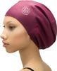 SOUL CAP - Large Swimming Cap for Long Hair - Designed for Long Hair, Dreadlocks, Weaves, Hair Extensions, Braids, Curls & Afros - Women & Men - Silicone (Burgundy, Large) view 1
