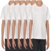 Alstyle Boy's & Girl's Youth Standard Shorts Sleeve Tee, White 6-Pack,Large view 1