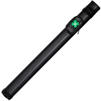 McDermott 1x1 Hard Oval Vinyl Pool/Billiard Cue Case - Black w/Clover