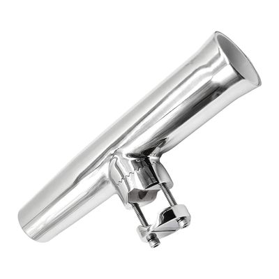 MARINE CITY 304 Grade Stainless Steel Heavy Duty Strong Clamp-on Adjustable Fishing Rod Holder (Small)