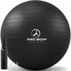 ProBody Pilates Exercise Ball - Multiple Sizes Gym Grade Balance Ball for Fitness, Workout, Pregnancy & Physical Therapy, Stability Yoga Ball Chair (Black, 85 cm) view 1
