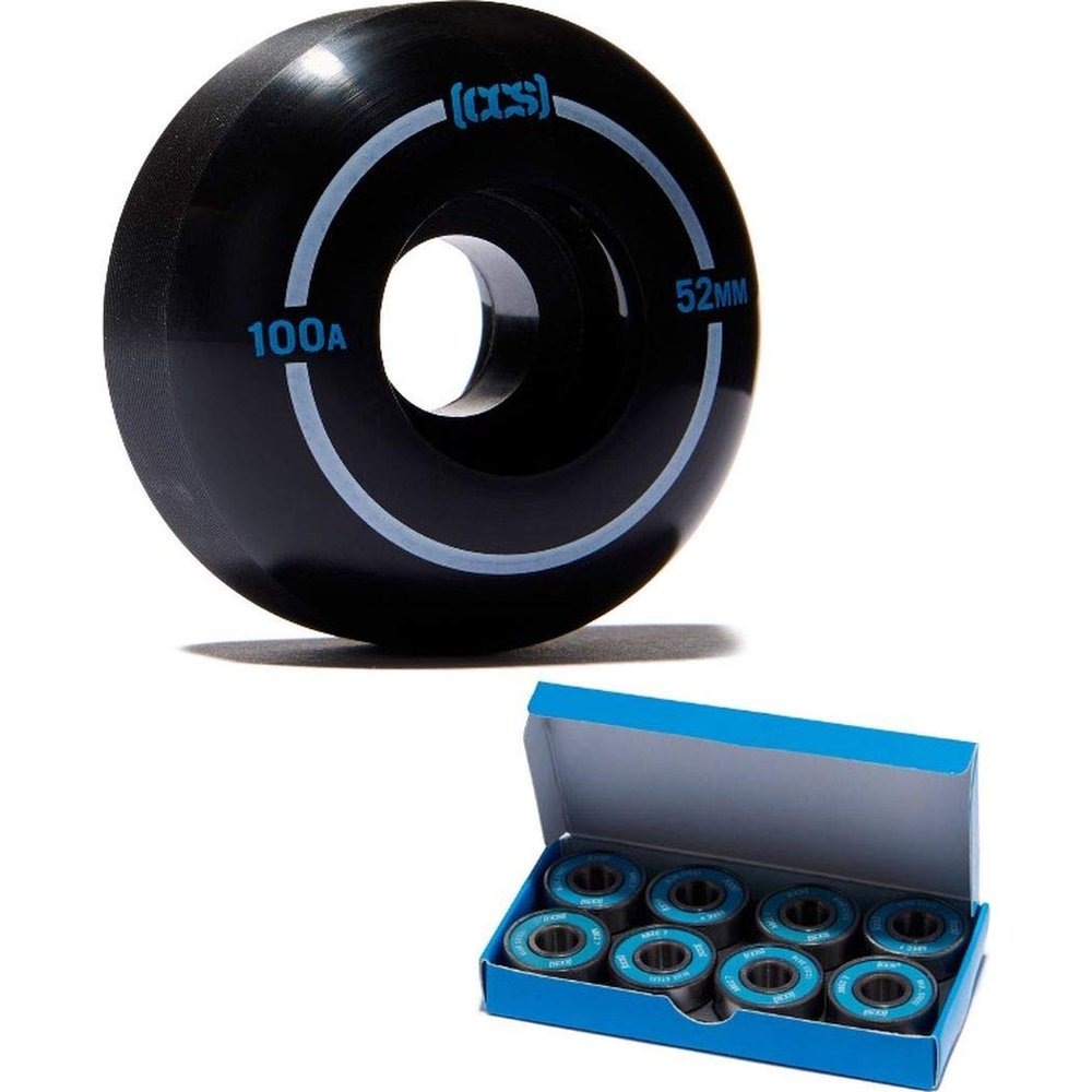 [CCS] Skateboard Wheels - Multiple Colors (Black, 52mm) ABEC 7 Bearings