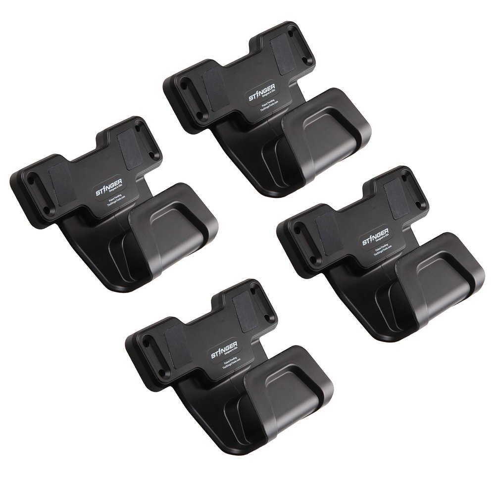 Stinger Gun Magnet, Safety Trigger Guard Protection, Magnetic Gun Mount for Vehicle, Wall Mount Gun Rack, Concealed Gun Holder for Handgun Shotgun Pistol Revolver, Gun Storage for Car (Black 4 Pack)