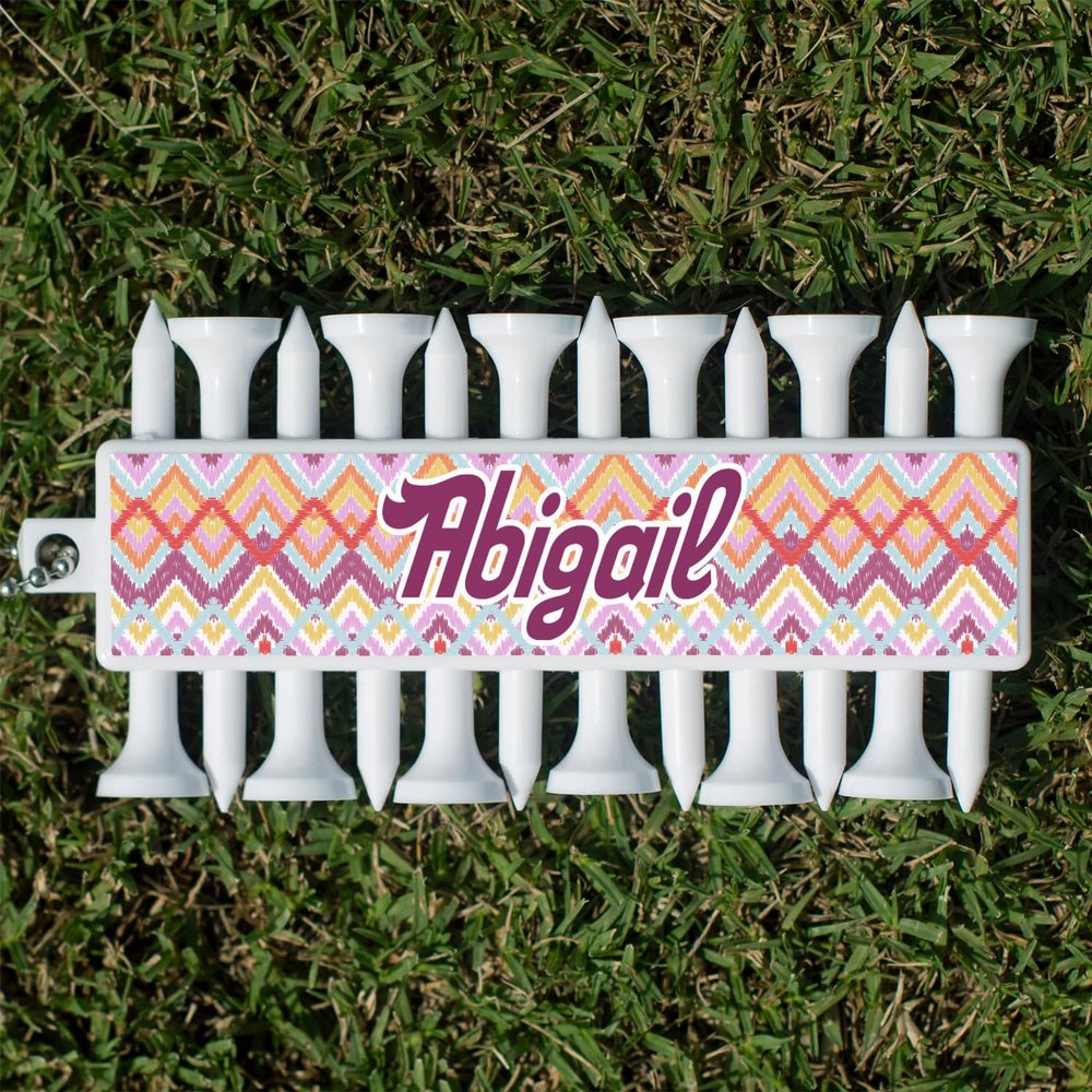 YouCustomizeIt Personalized Ikat Chevron Golf Tees & Ball Markers Set