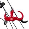 SHARROW Bow Release Aid 3/4 Fingers Automatic Archery Release Aluminium Alloy Thumb Trigger for Compound Bow Accessory (Red) view 2
