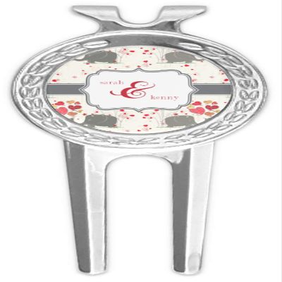 YouCustomizeIt Personalized Elephants in Love Golf Divot Tool & Ball Marker