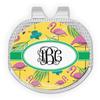 YouCustomizeIt Personalized Pink Flamingo Golf Ball Marker - Hat Clip - Silver view 1