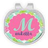 YouCustomizeIt Personalized Preppy Hibiscus Golf Ball Marker - Hat Clip - Silver view 1