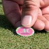 YouCustomizeIt Personalized Preppy Hibiscus Golf Ball Marker - Hat Clip - Silver view 4