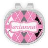 YouCustomizeIt Personalized Argyle Golf Ball Marker - Hat Clip - Silver view 1