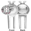 YouCustomizeIt Personalized Red & Gray Polka Dots Golf Divot Tool & Ball Marker view 2