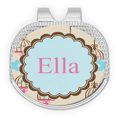 YouCustomizeIt Personalized Kissing Birds Golf Ball Marker - Hat Clip - Silver