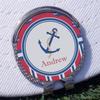 YouCustomizeIt Personalized Sail Boats & Stripes Golf Ball Marker - Hat Clip - Silver view 3