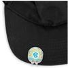 YouCustomizeIt Personalized Abstract Teal Stripes Golf Ball Marker - Hat Clip - Silver view 2