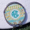 YouCustomizeIt Personalized Abstract Teal Stripes Golf Ball Marker - Hat Clip - Silver view 3