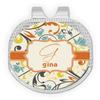 YouCustomizeIt Personalized Swirly Floral Golf Ball Marker - Hat Clip - Silver view 1