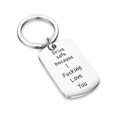 CJ&M Drive Safe Keychain - New Driver Gift & Fun Stocking Stuffer for Teens & Dad Valentine's Gift