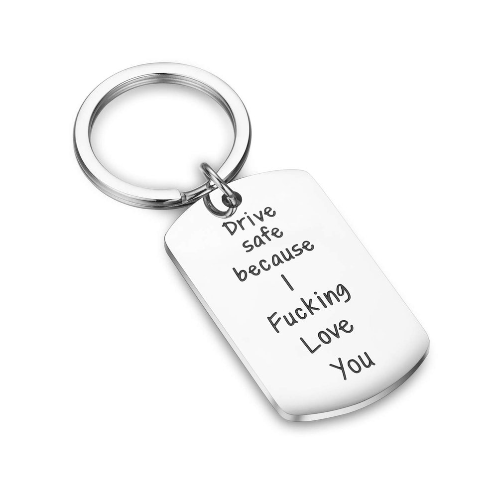 CJ&M Drive Safe Keychain - New Driver Gift & Fun Stocking Stuffer for Teens & Dad Valentine's Gift
