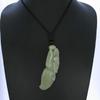 2.8" China Certified Nature Hetian Nephrite Jade Happy Bat and Peanut Necklace Pendant 3377 view 1