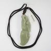2.8" China Certified Nature Hetian Nephrite Jade Happy Bat and Peanut Necklace Pendant 3377 view 4
