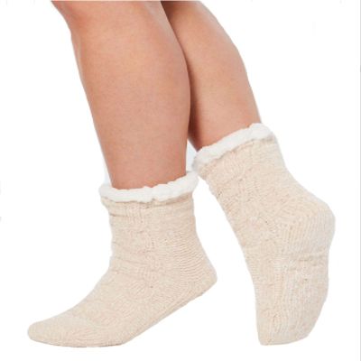 Charter Club Chenille Slipper Socks Ivory